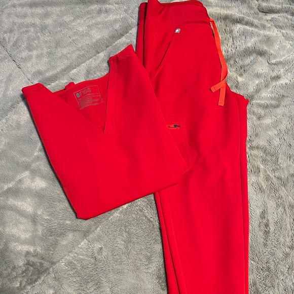 Figs Pants - figs winning red scrub JOGGERS only ****